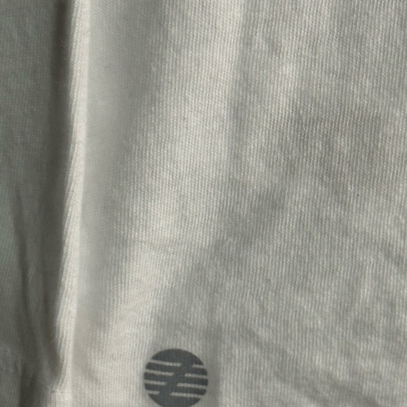 Z By Zella Front Twist White Long Sleeve Tee Size L - Picture 3 of 4